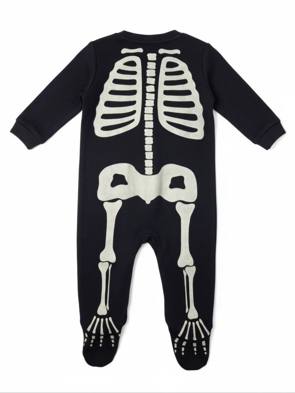 VTG 80s Lullaby Land Glow Skeleton Baby Sleeper 3-6M Made USA Halloween